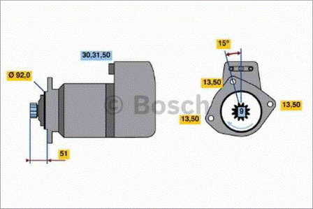 Anlasser Bosch Austauch 24C 6,6KW